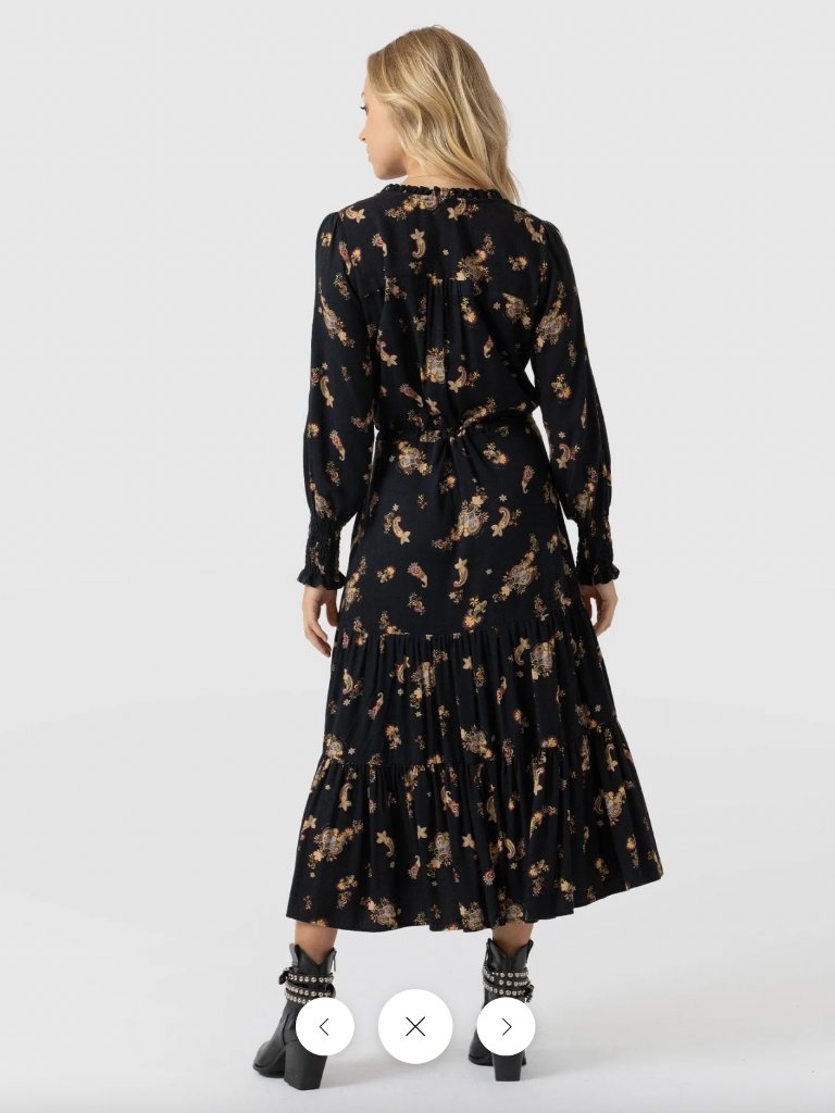 Saint + Sofia Olivia Zip Up Dress Highland Paisley Us 6 Nwt — image 4 of 8